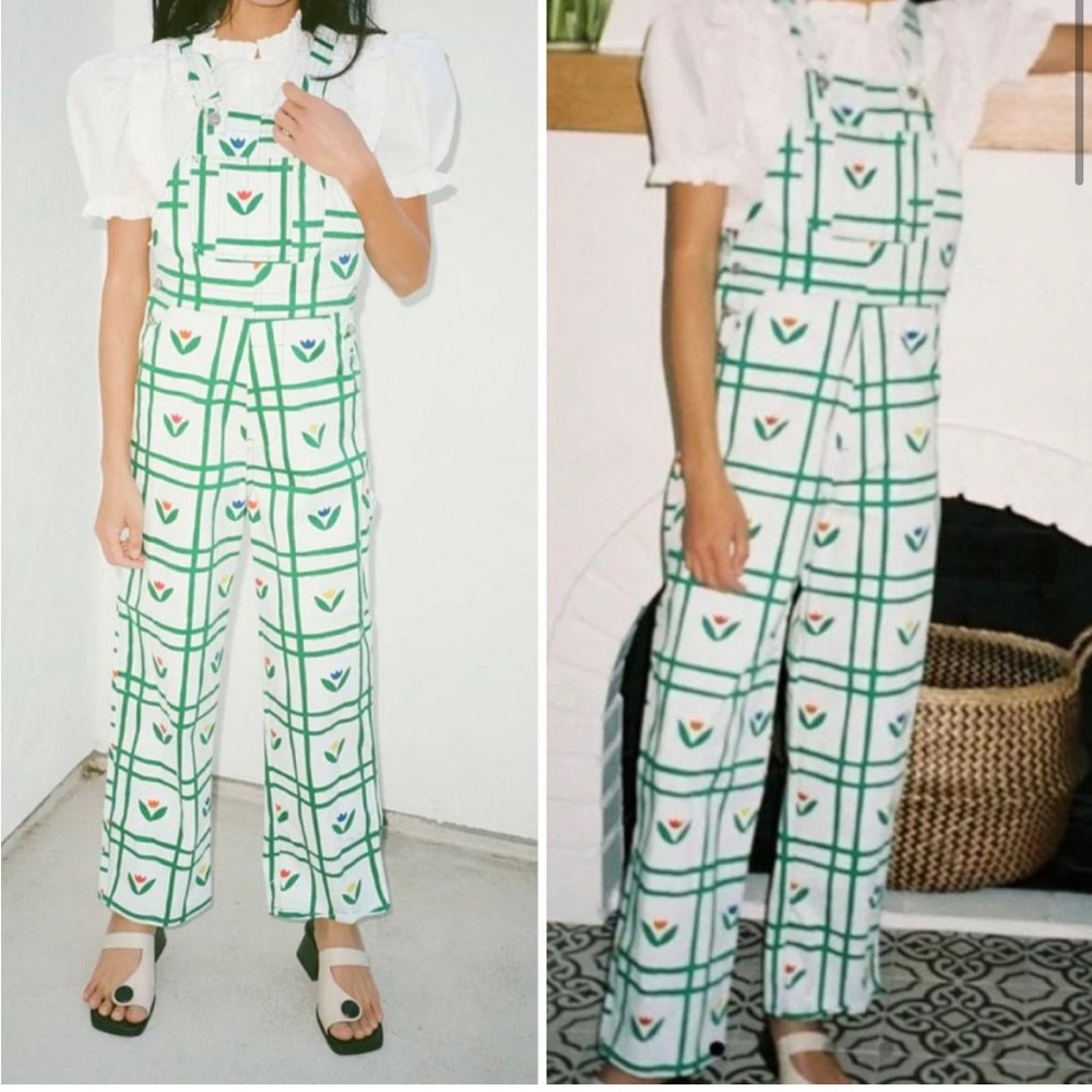 Lisa Says Gah x Birthday Windowpane Overalls Size Medium